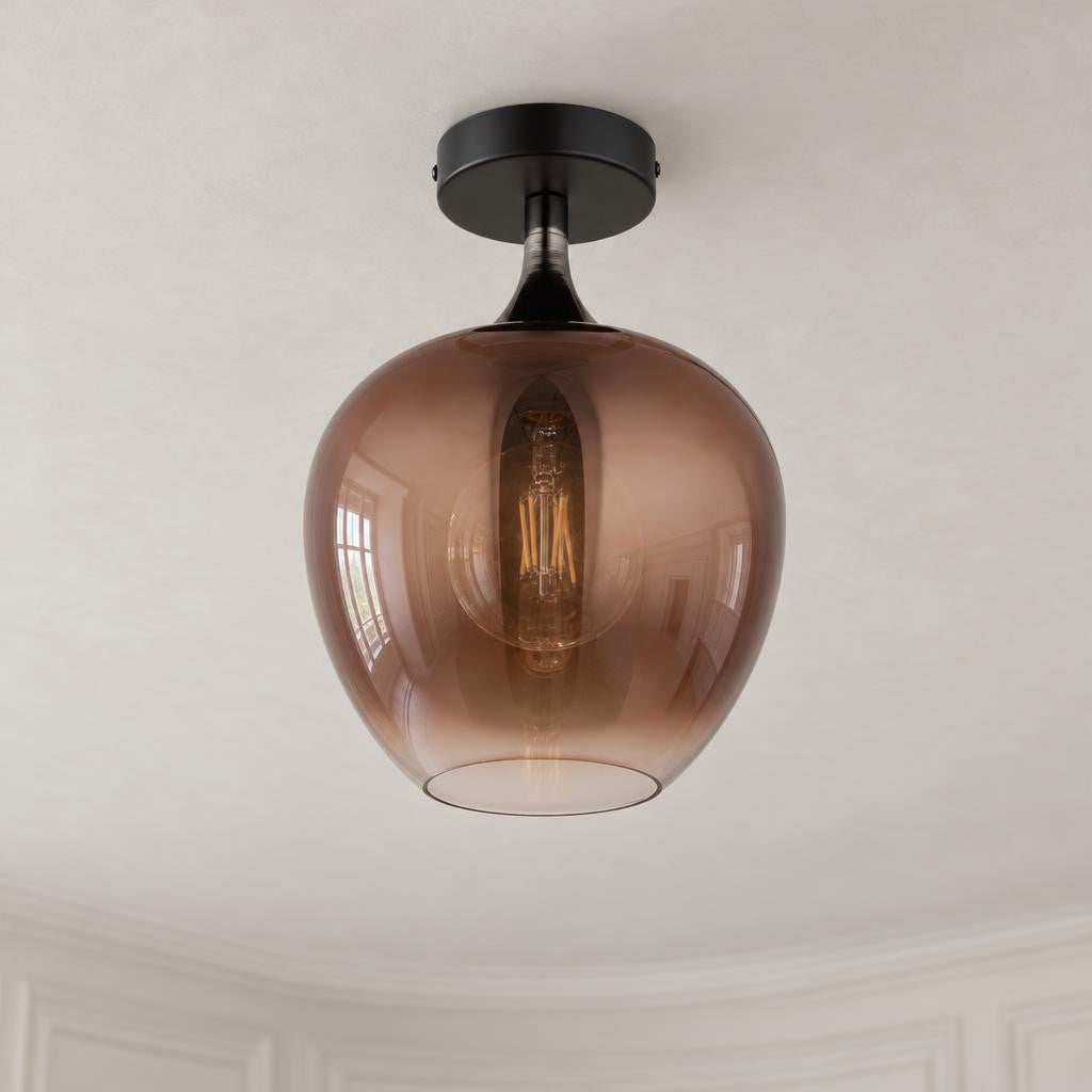 MAXY loftlampe med rødt glas – stemningsbillede