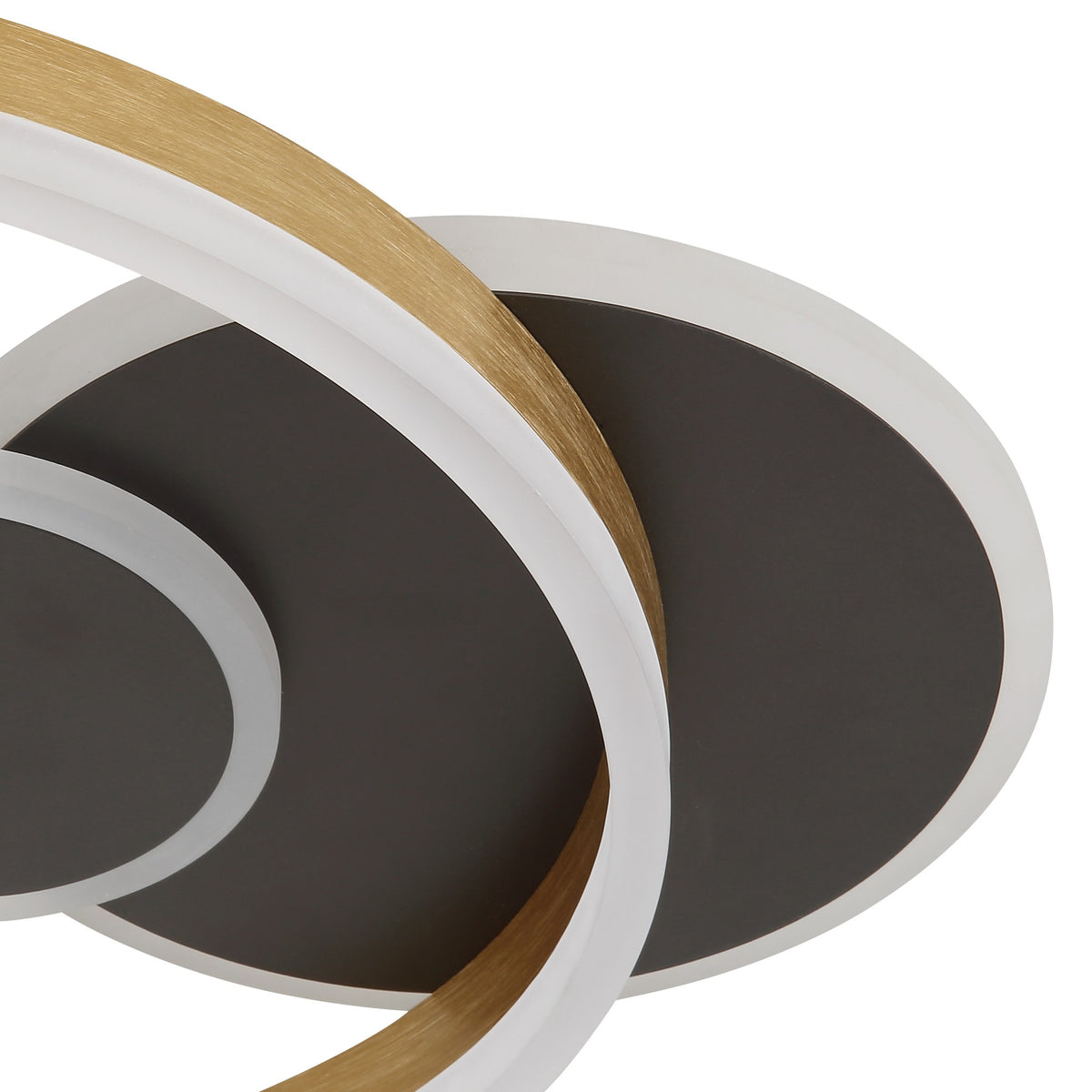 Piccola lampada a soffitto LED in alluminio nero – immagine 3