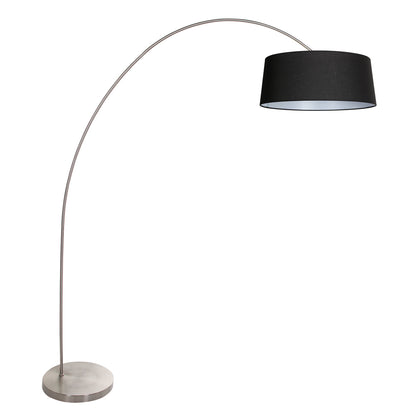 staalkleurige-booglamp-met-krachtige-zwarte-kap-mexlite-solva-main-image