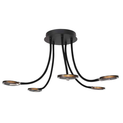 Steinhauer Turound 5-Light Black LED Ceiling Light – image 1