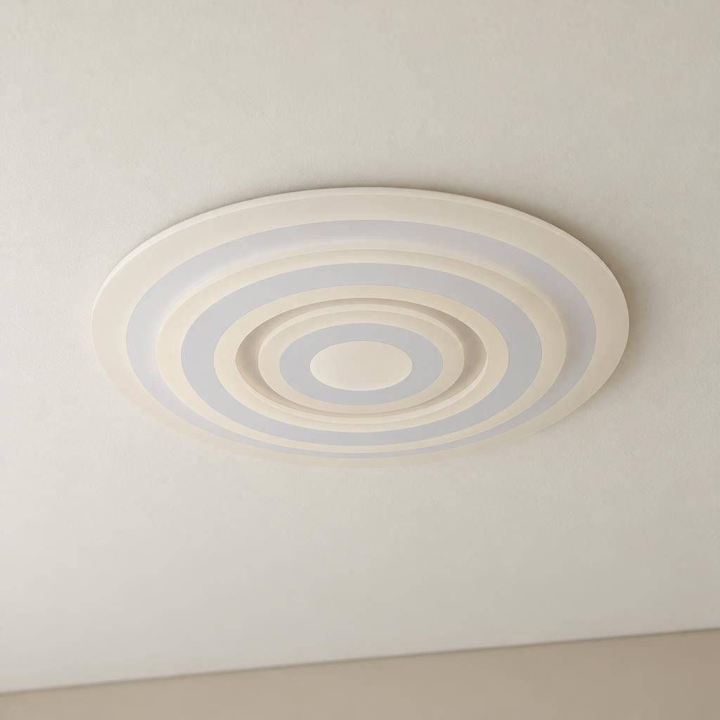 Obolg ALOIS ronde witte LED-plafondlamp Ø49 cm – sfeerbeeld