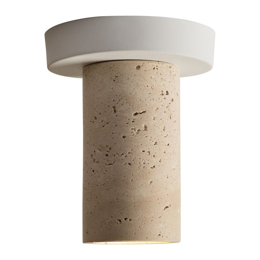Witte travertijnen plafondlamp met poreuze voet It's About RoMi Tivoli