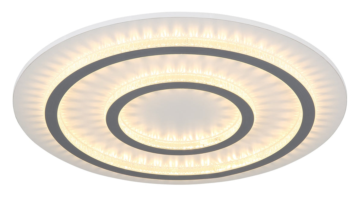 Grande lampada a soffitto LED bianca in metallo – immagine 3