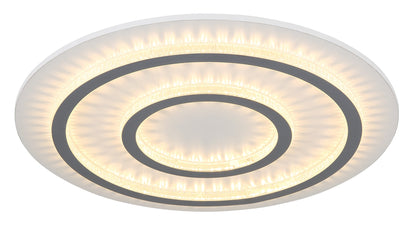 Grande lampada a soffitto LED bianca in metallo – immagine 3
