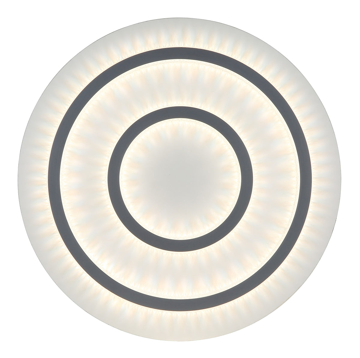Grande lampada a soffitto LED bianca in metallo – immagine 2