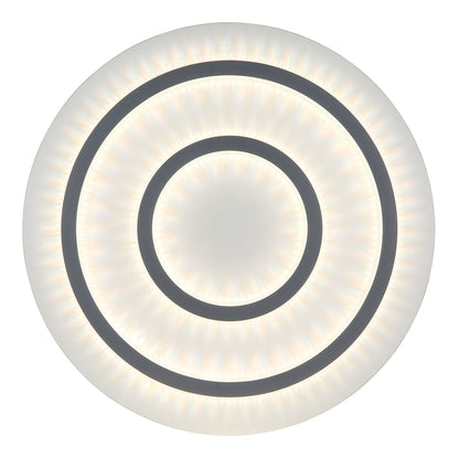 Grande lampada a soffitto LED bianca in metallo – immagine 2