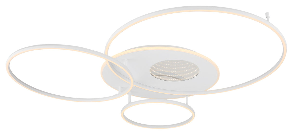 Lampada da soffitto LED elegante in metallo bianco – immagine 9