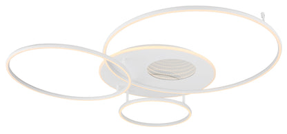 Lampada da soffitto LED elegante in metallo bianco – immagine 9