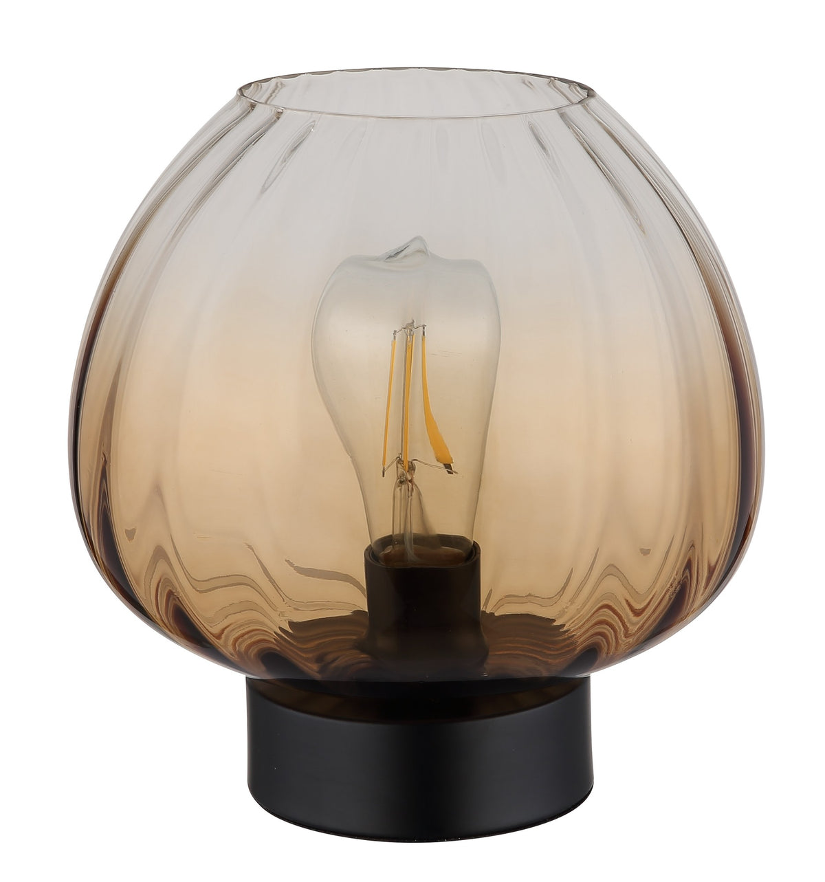 Luminária de mesa de vidro preto de luxo – imagem 1