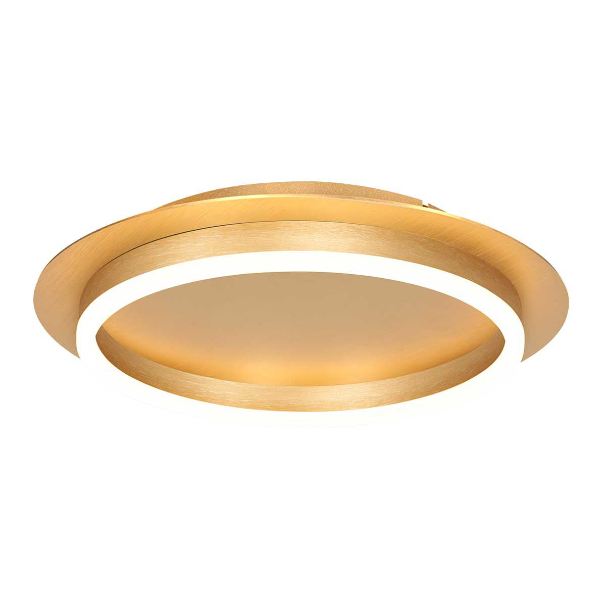Złota okrągła lampa sufitowa LED Steinhauer Ringlux