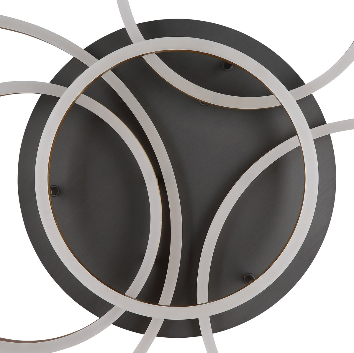 Lampada a soffitto LED in alluminio nero grande e caratteristico – immagine 3