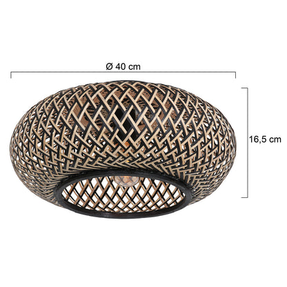 Bambusowa lampa sufitowa Anne Lighting Maze Ø40 cm – rysunek z wymiarami
