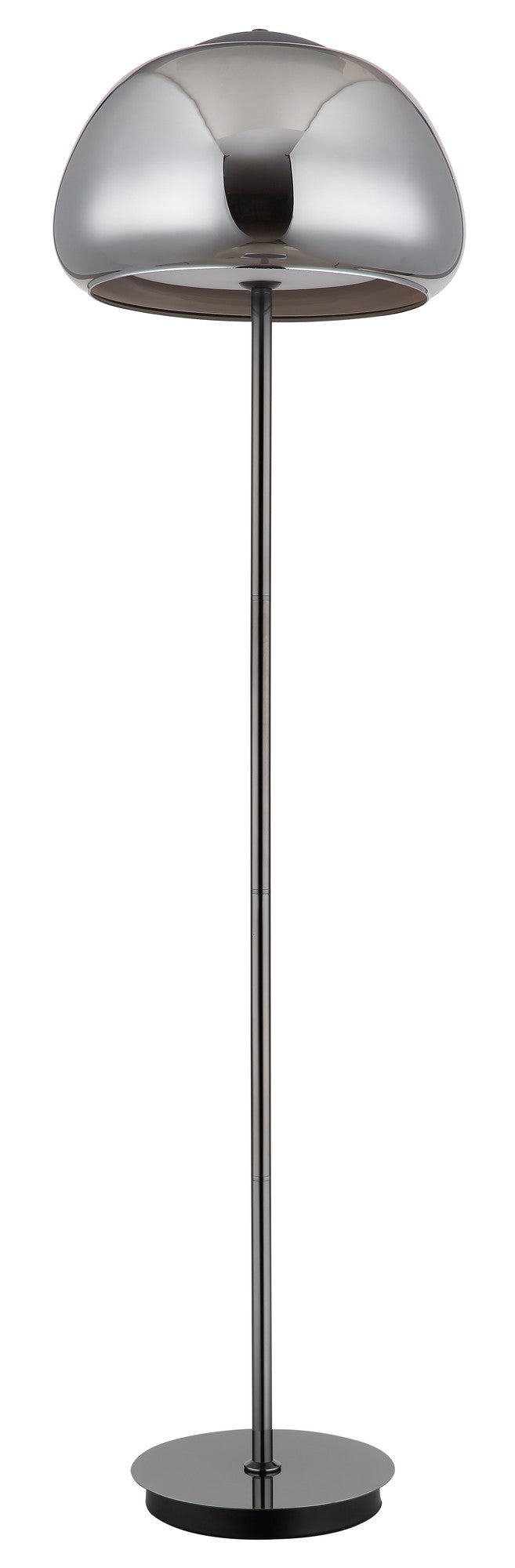 Sottile lampada da terra LED in metallo gunmetal – immagine 1