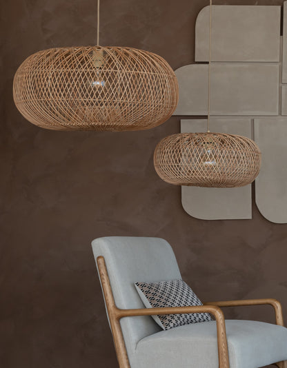 Grande lampada a sospensione in rattan color naturale GOOD&MOJO Arizona – immagine 6