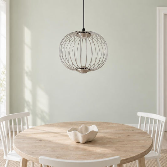 GALWAY hanglamp zwart nikkel en chroom – sfeerbeeld