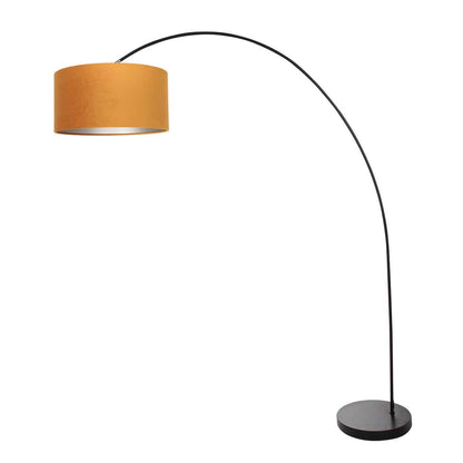 zwarte-moderne-booglamp-met-oranje-lampenkap-mexlite-solva-variant-image1