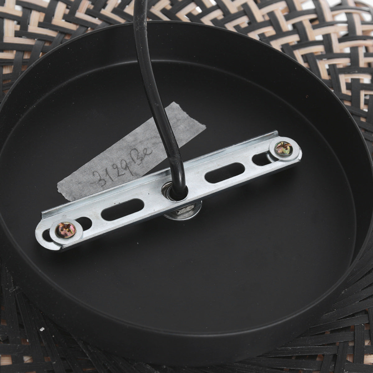 Bambusowa lampa sufitowa Anne Lighting Maze Ø40 cm – zdjęcie 12