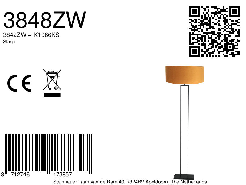 industriele-zwarte-vloerlamp-met-oranje-lampenkap-steinhauer-stang-variant-image8a
