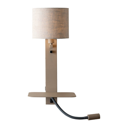 Veľká piesková a prírodná farba ľanová nástenná lampa It's About RoMi Florence
