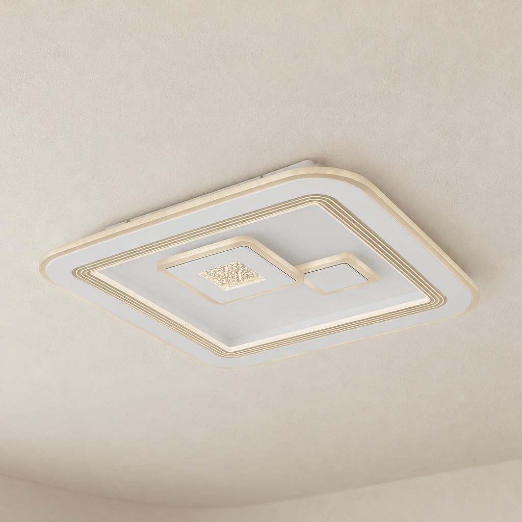 Luminária de teto LED branca Obolg Valeria – fotografia de ambiente