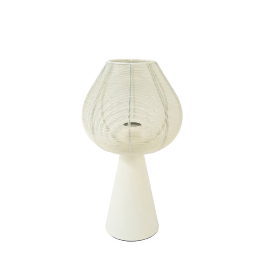 Moderne cremefarvet metalbordlampe Light & Living Maret