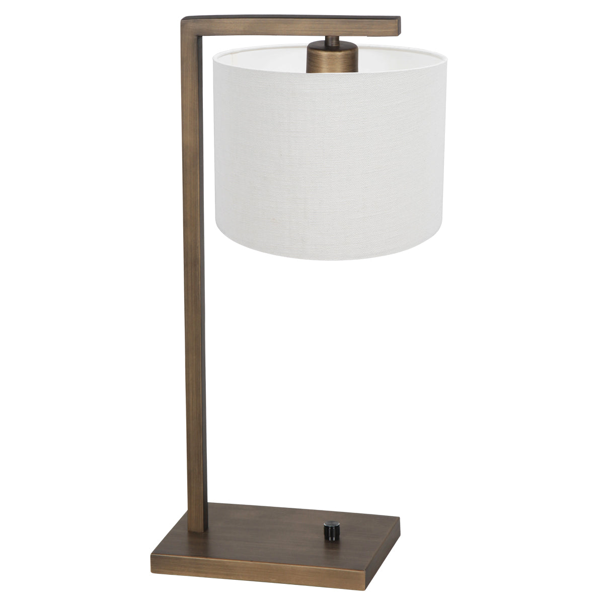 frisse-bronzen-tafellamp-met-witte-linnen-steinhauer-stang-main-image