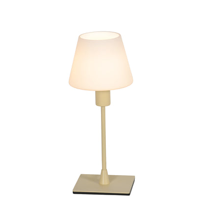 Krémová stolná lampa Ancilla s bielym sklom – obrázok 12