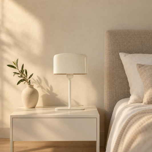 Light & Living Elenie retró krémszínű asztali lámpa – hangulatkép