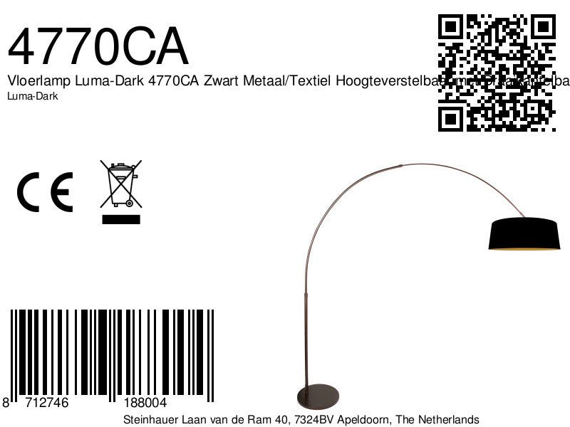 cacao-booglamp-met-zwarte-linnen-kap-steinhauer-luma-dark-variant-image8a