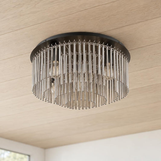 Sort klassisk loftlampe Globo Gorley Ø50 cm – stemningsbillede