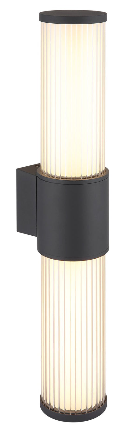 Grande lâmpada de parede exterior LED de alumínio na cor antracite – imagem 6