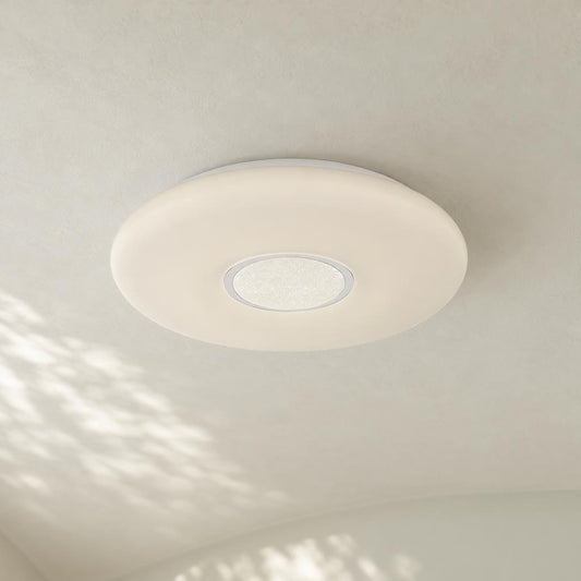 Biała metalowa lampa sufitowa LED Globo Sully – zdjęcie aranżacyjne