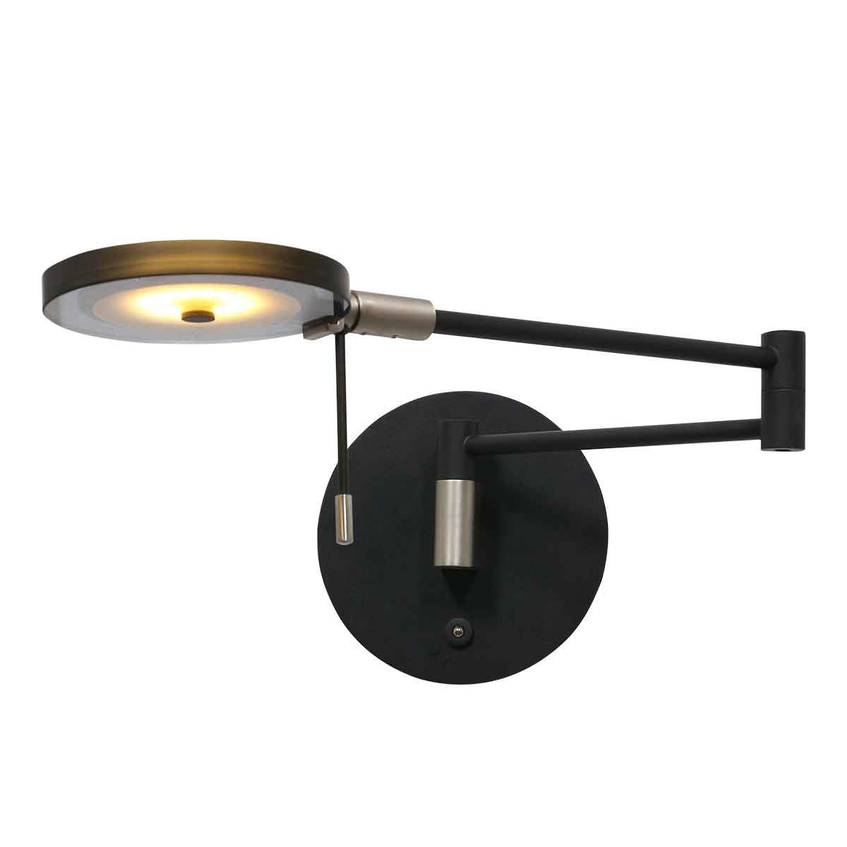 LED nástěnná lampa Steinhauer Turound, kouřové sklo – obrázek 1