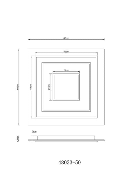 Lampada a soffitto LED in plastica antracite grande e stilosa – immagine 5