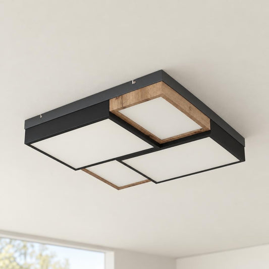 Obolg Gundi takplafond i vitt med LED – miljöbild