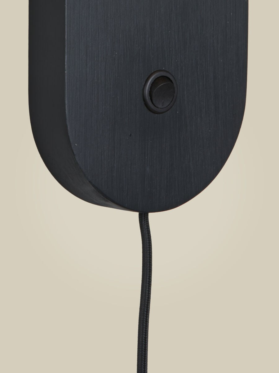 Zwarte bamboe wandlamp met witte bolkap GOOD&MOJO Java – afbeelding 2
