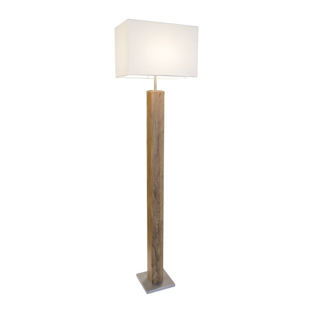 Elegante lampada da terra in legno color legno