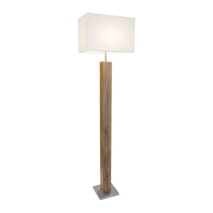 Elegante lampada da terra in legno color legno