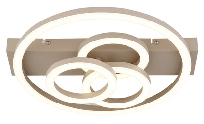 Luce a soffitto in metallo color sabbia con LED – immagine 2
