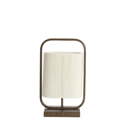 Teplá tmavě hnědá kovová stolní lampa Light & Living Lecce