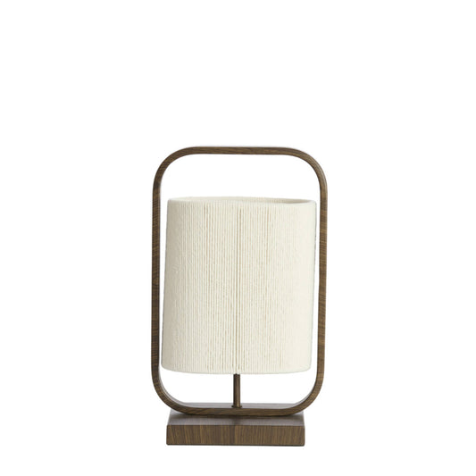 Teplá tmavě hnědá kovová stolní lampa Light & Living Lecce