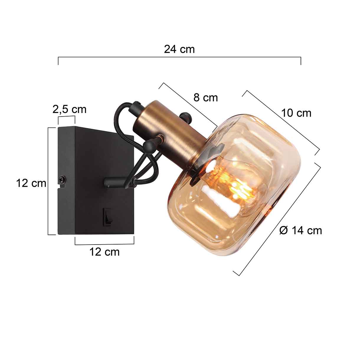 zwarte-wandlamp-bronzen-accent-glaskap-steinhauer-glaslic-variant-image7