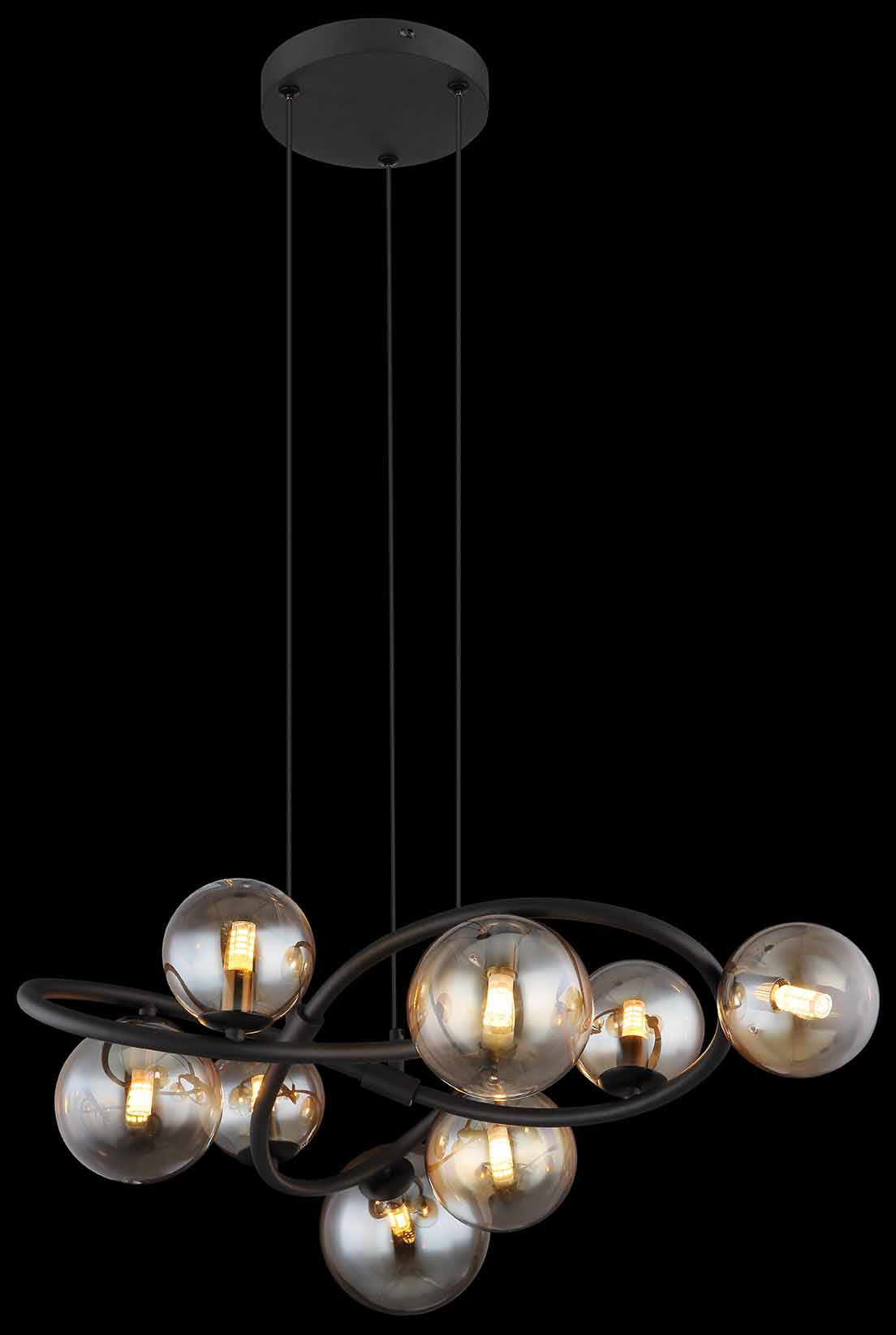 zwarte-hanglamp-8-amberglasbol-gedraaid-globo-tuberius-variant-image2