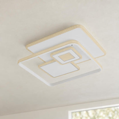 Hvid moderne LED-loftlampe Obolg Roderick – stemningsbillede