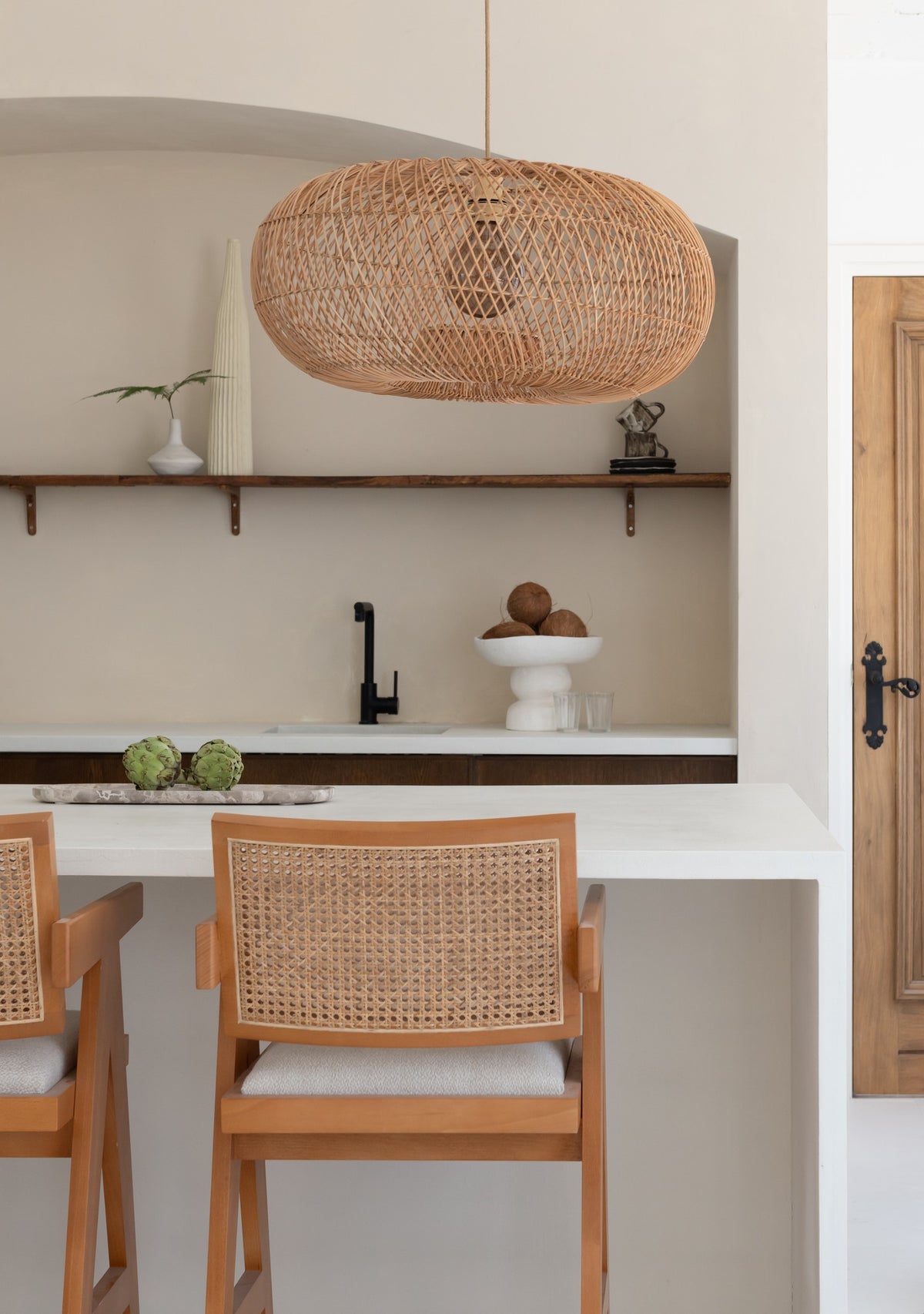 Grande lampada a sospensione in rattan color naturale GOOD&MOJO Arizona – immagine 4