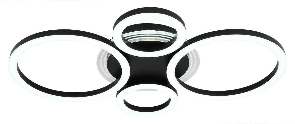 Šarmantna crna metalna LED stropna lampa – slika 5