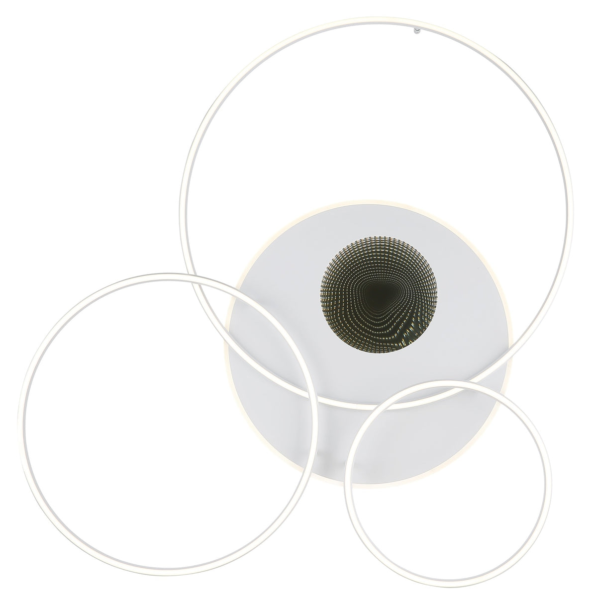 Lampada da soffitto LED elegante in metallo bianco – immagine 2