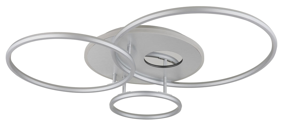 Charmerende sølvfarvet aluminium LED loftlampe – billede 1