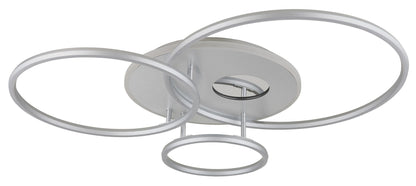 Charmerende sølvfarvet aluminium LED loftlampe – billede 1