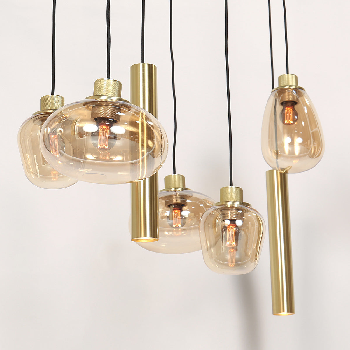 messing-9-lichts-hanglamp-glasvormen-kokers-steinhauer-reflexion-variant-image5